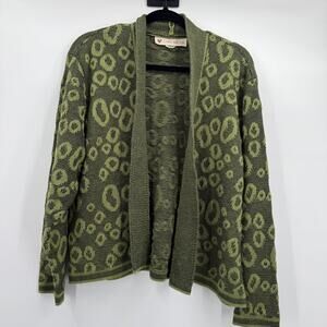 Chris Triola Sweater Cardigan Womens Medium Open Front Handmade Made in USA